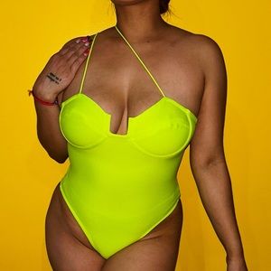Forever21 Neon Green Bodysuit